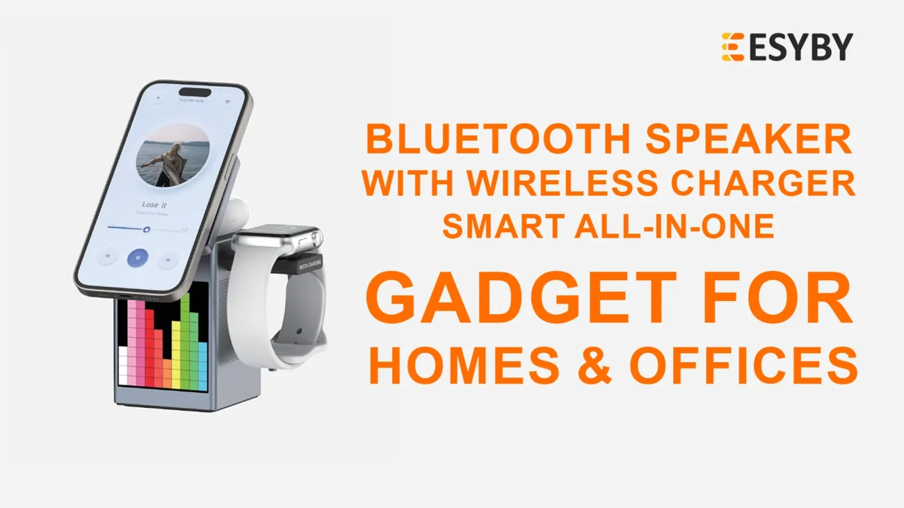 Bluetooth Speaker with Wireless Charger (6 in 1) – Smart All in One Gadget for UAE Homes & Offices