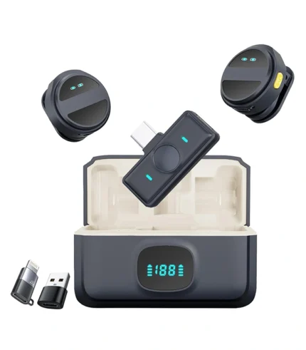 SX21 Wireless Microphone Kit – Dual Channel Clip On Mic System in UAE