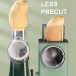 Stainless Steel Vegetable Cutter – Manual Rotary Slicer & Shredder - Image 8